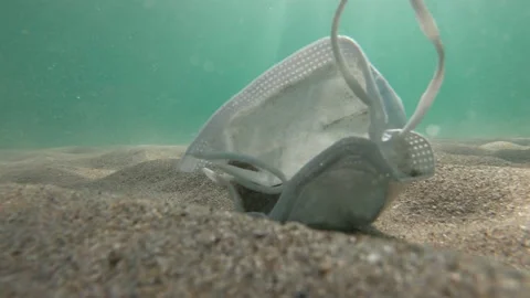 Mask Underwater In The Sand Stock Footage 137484686