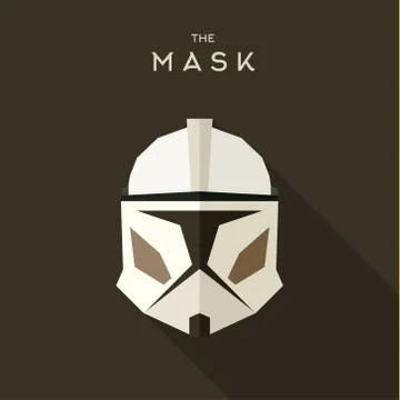 Mask villain into flat style vector graphics art Stock Illustration