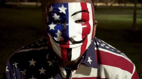 Masked American Stock Footage 125837977