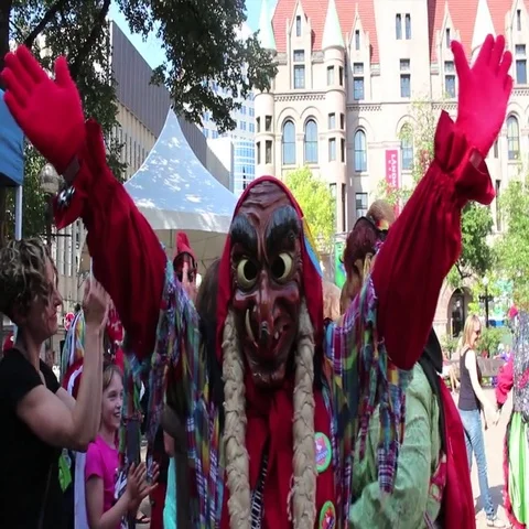 Masked character dancing Stock-Footage 69461945