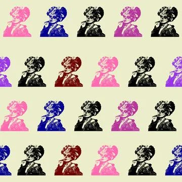 Masked dancer pattern Illustrazione stock