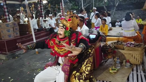 Masked Dancer performs Topeng in Bali Hi... | Stock Video | Pond5