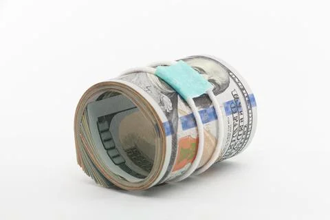 Masked dollar on white background Stock Photos