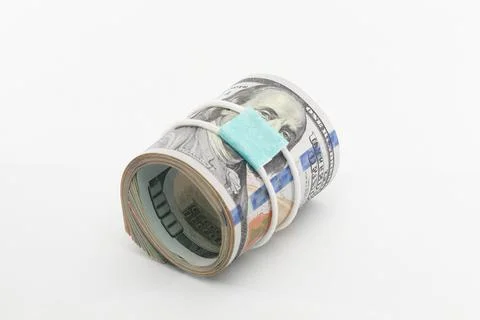 Masked dollar on white background Stock Photos