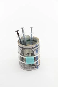 Masked dollar on white background Stock-Fotos