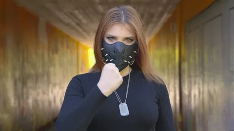 Masked - Don’t mess with me! Stock-Footage 138199459