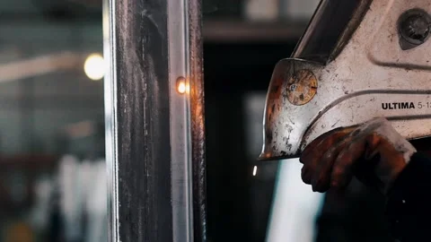The masked man is engaged in welding. Stock-Footage 130349464
