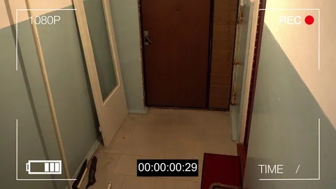 The masked robber burst through the door and stole the fender off the bike Stock Footage 77228925
