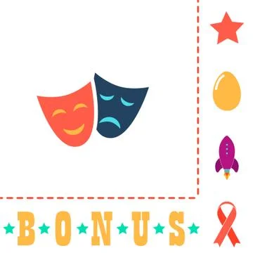 Masks computer symbol Stock Illustration