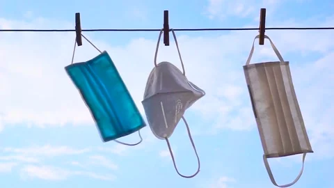 Masks hanging Stock Footage 130494365