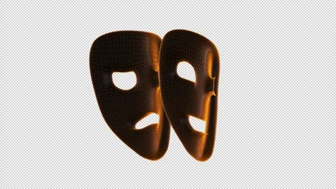 Masks Orange Stock Footage 308019575