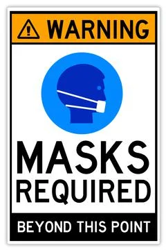 Masks required Stock Illustration