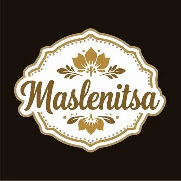Maslenitsa logo sticker Illustrazione stock