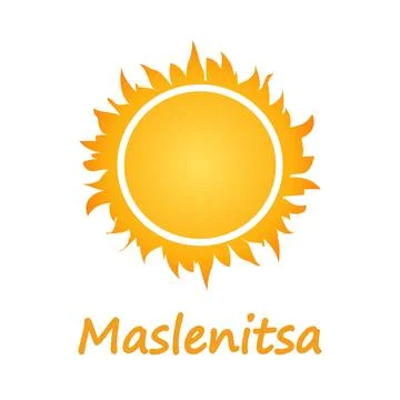 Maslenitsa pancake sun Stock Illustration