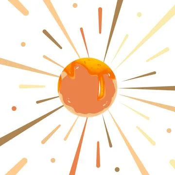 Maslenitsa with sun pancake Stock Illustration