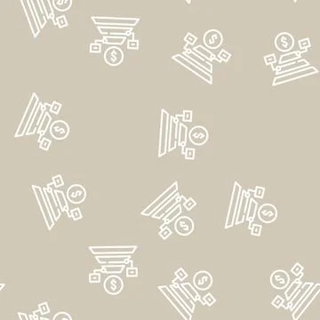 Maslow pyramid line vector seamless pattern sign Stock Illustration