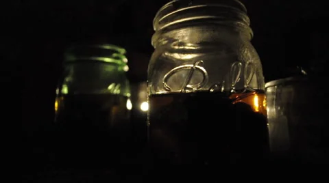 Mason Jars in the Candlelight2 Vídeos de archivo 49583103