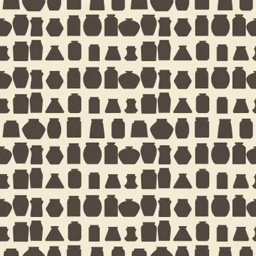 Mason jars  seamless pattern. Flat design  vector illustration Stock Illustration