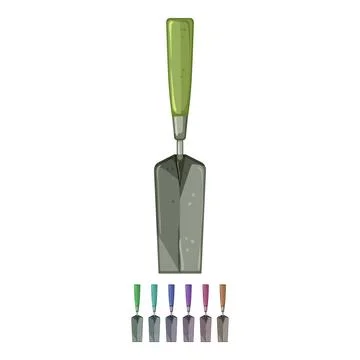 Mason trowel cement cartoon vector graphic Stock Illustration