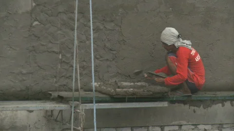 Mason Working Video stock 319852