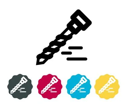 Masonary Drill Bit Icon Stock Illustration