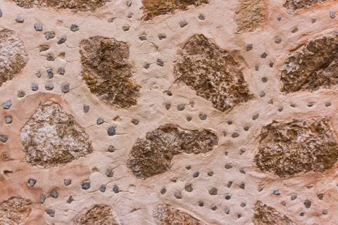 Masoned stone wall 1 Stock Photos