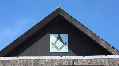 Masonic Gold Square and Compass Symbol Stock-Footage 315118909