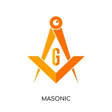 Masonic logo image isolated on white background for your web, mobile and app  Stock Illustration