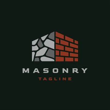 Masonry architecture logo design	 Stock Illustration