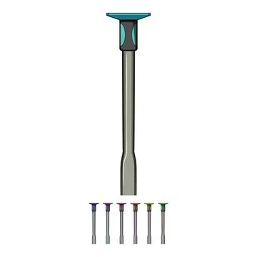 Masonry brick chisel cartoon vector graphic Stock Illustration