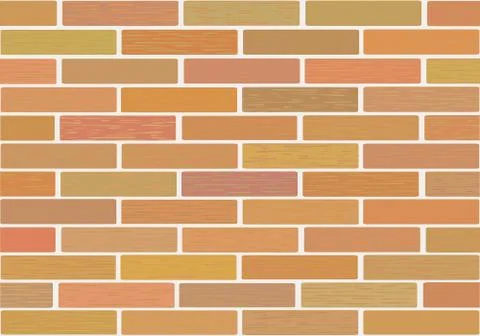 Masonry of brown bricks different shades. Stock Illustration