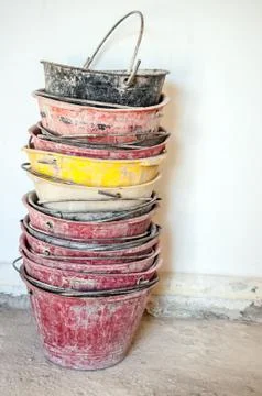Masonry buckets Stock Photos