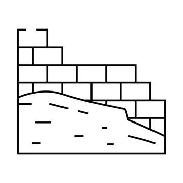 Masonry building line icon vector illustration Ilustración de archivo