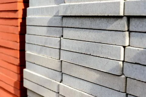 Masonry building materials, bricks Stock Photos