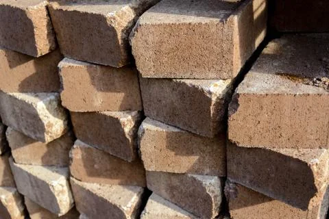 Masonry building materials, bricks Stock Photos