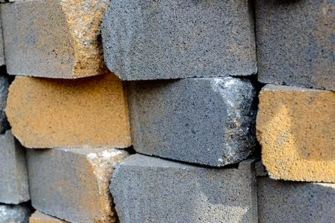 Masonry building materials, bricks Stock Photos