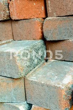 Masonry building materials, bricks Stock Photos