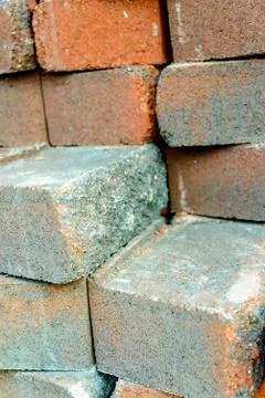 Masonry building materials, bricks Foto stock