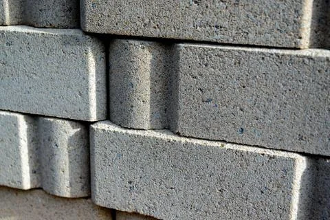 Masonry building materials, bricks Stock Photos