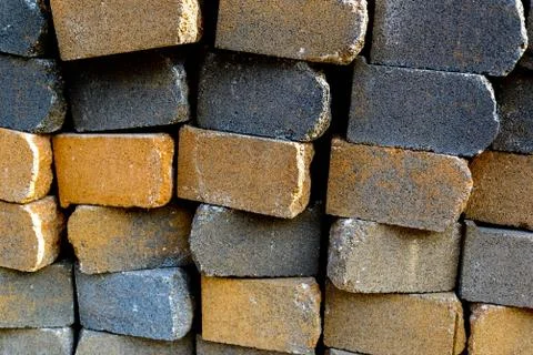 Masonry building materials, bricks Stock Photos