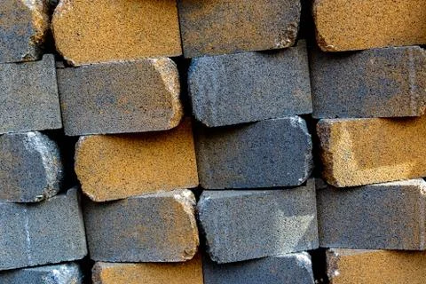 Masonry building materials, bricks Foto stock
