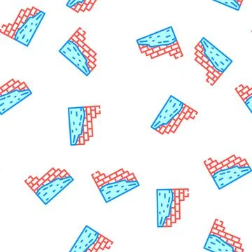 Masonry building vector seamless pattern Ilustración de archivo