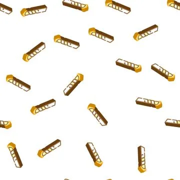 Masonry drill bit isometric icon seamless pattern Stock Illustration