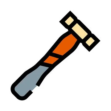 Masonry hammer working tool for construction and renovation Stock Illustration