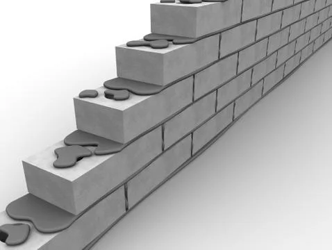 Masonry made of silicate bricks 스톡 일러스트