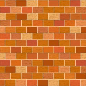 Masonry of red bricks different shades Stock Illustration