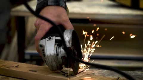 Masonry saw slow motion Stock Footage 143455062