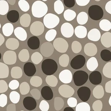 Masonry seamless pattern with doodle hand drawn rocks silhouettes. Grey and w Illustrazione stock