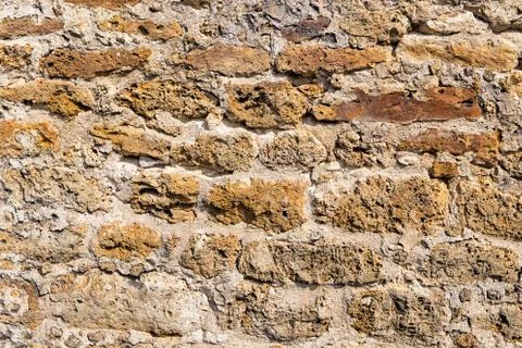 Masonry texture from old building close view Stock Photos