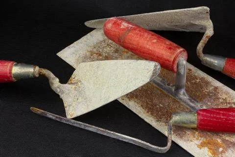 Masonry tools in a mess Stock Photos